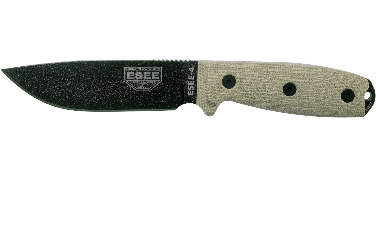 ESEE Model 4 Black Blade 3D Green Canvas Micarta Cuchillo De Supervivencia 4PB-017 Funda Negra + Clip Para Cinturón 3 ESEE Model 4 Black Blade 3D Green Canvas Micarta Cuchillo De Supervivencia 4PB-017 Funda Negra + Clip Para Cinturón