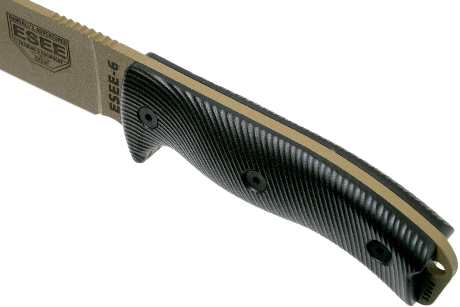 ESEE Model 6 Dark Earth Blade 3D Black G10 Cuchillo De Supervivencia 6PDE-001 Funda Negra + Clip Plate 7 ESEE Model 6 Dark Earth Blade 3D Black G10 Cuchillo De Supervivencia 6PDE-001 Funda Negra + Clip Plate - Imagen 5