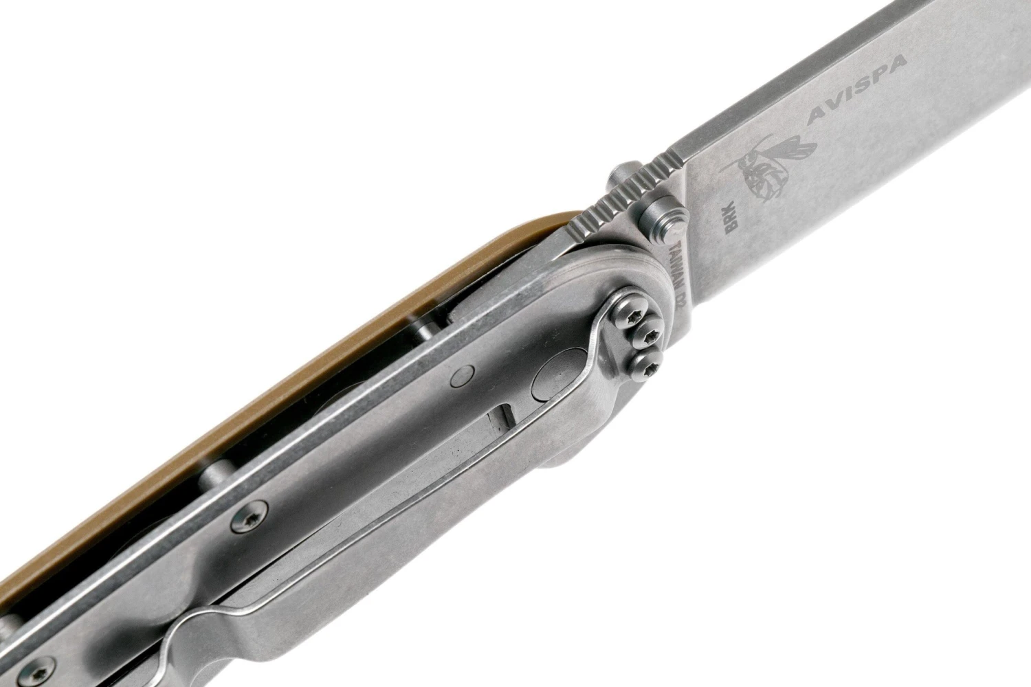 ESEE Avispa Navaja, Stonewashed D2 Blade, Coyote Brown Handle BRK1302CB 8 ESEE Avispa Navaja, Stonewashed D2 Blade, Coyote Brown Handle BRK1302CB - Imagen 6