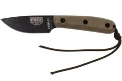 ESEE Model 3HM Cuchillo Bushcraft Modified Handle, Funda De Cuero