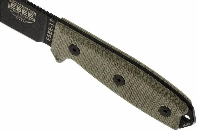 ESEE Model 3 Cuchillo De Supervivencia 3MIL-P-B Funda Negra + Clip De Cinturón En MOLLE-compatible 6 ESEE Model 3 Cuchillo De Supervivencia 3MIL-P-B Funda Negra + Clip De Cinturón En MOLLE-compatible - Imagen 4