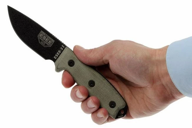 ESEE Model 3 Cuchillo De Supervivencia 3MIL-P-B Funda Negra + Clip De Cinturón En MOLLE-compatible 8 ESEE Model 3 Cuchillo De Supervivencia 3MIL-P-B Funda Negra + Clip De Cinturón En MOLLE-compatible - Imagen 6