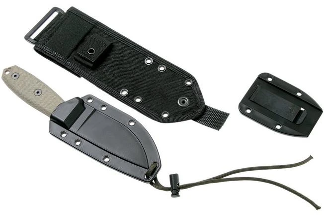 ESEE Model 3 Dark Earth Blade, Grey Handle 3P-MB-DE Con Funda + Clip Y MOLLE-back 10 ESEE Model 3 Dark Earth Blade, Grey Handle 3P-MB-DE Con Funda + Clip Y MOLLE-back - Imagen 8