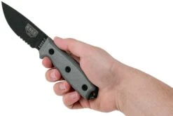 ESEE Model 3 Serrated, Grey Handle 3S Con Funda + Clip -Knives And Tools Comercio EE ESEE 3S 06 esee knives
