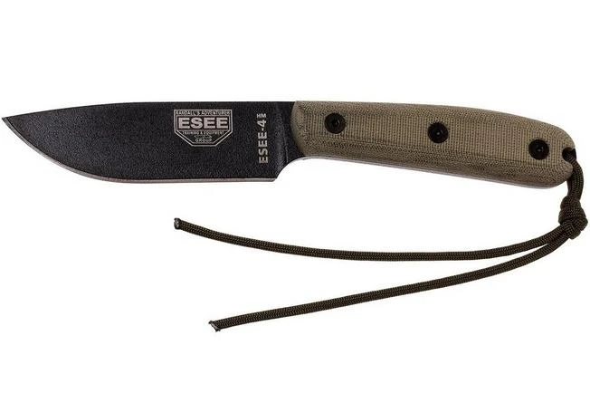 ESEE Model 4HM Cuchillo Bushcraft Modified Handle, Funda De Cuero 3 ESEE Model 4HM Cuchillo Bushcraft Modified Handle, Funda De Cuero