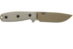 ESEE Model 4 Dark Earth Blade, Grey Handle 4P-MB-DE Con Funda Nera + Clip Y MOLLE-back -Knives And Tools Comercio EE ESEE 4P MB DE 02 esee knives