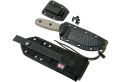 ESEE Model 4 Dark Earth Blade, Grey Handle 4P-MB-DE Con Funda Nera + Clip Y MOLLE-back -Knives And Tools Comercio EE ESEE 4P MB DE 07 esee knives