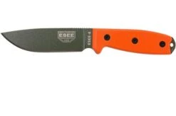 ESEE Model 4 OD Blade, Orange Handle 4P-OD Con Funda + Clip
