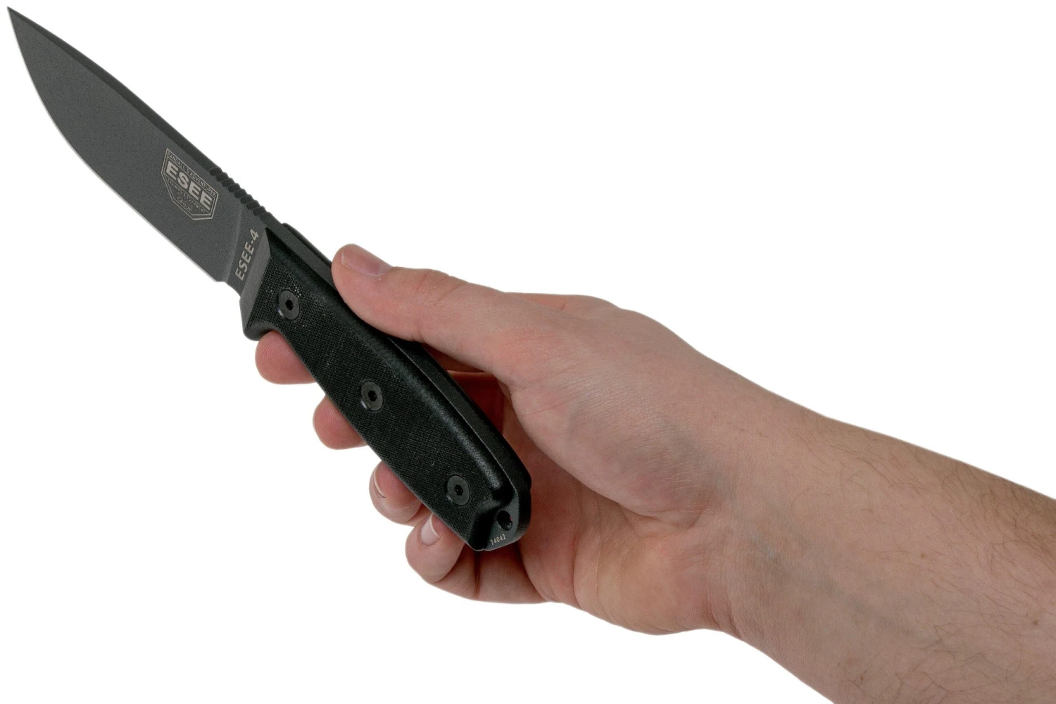 ESEE Model 4 Tactical Gunsmoke, Black Handle 4P-TG-B Con Funda + Clip 8 ESEE Model 4 Tactical Gunsmoke, Black Handle 4P-TG-B Con Funda + Clip - Imagen 6