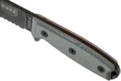 ESEE Model 4 Cuchilla Dentada, Mango Gris 4S-MB-B Con Funda Negra + Clip En MOLLE-back -Knives And Tools Comercio EE ESEE 4S MB B 05 esee knives