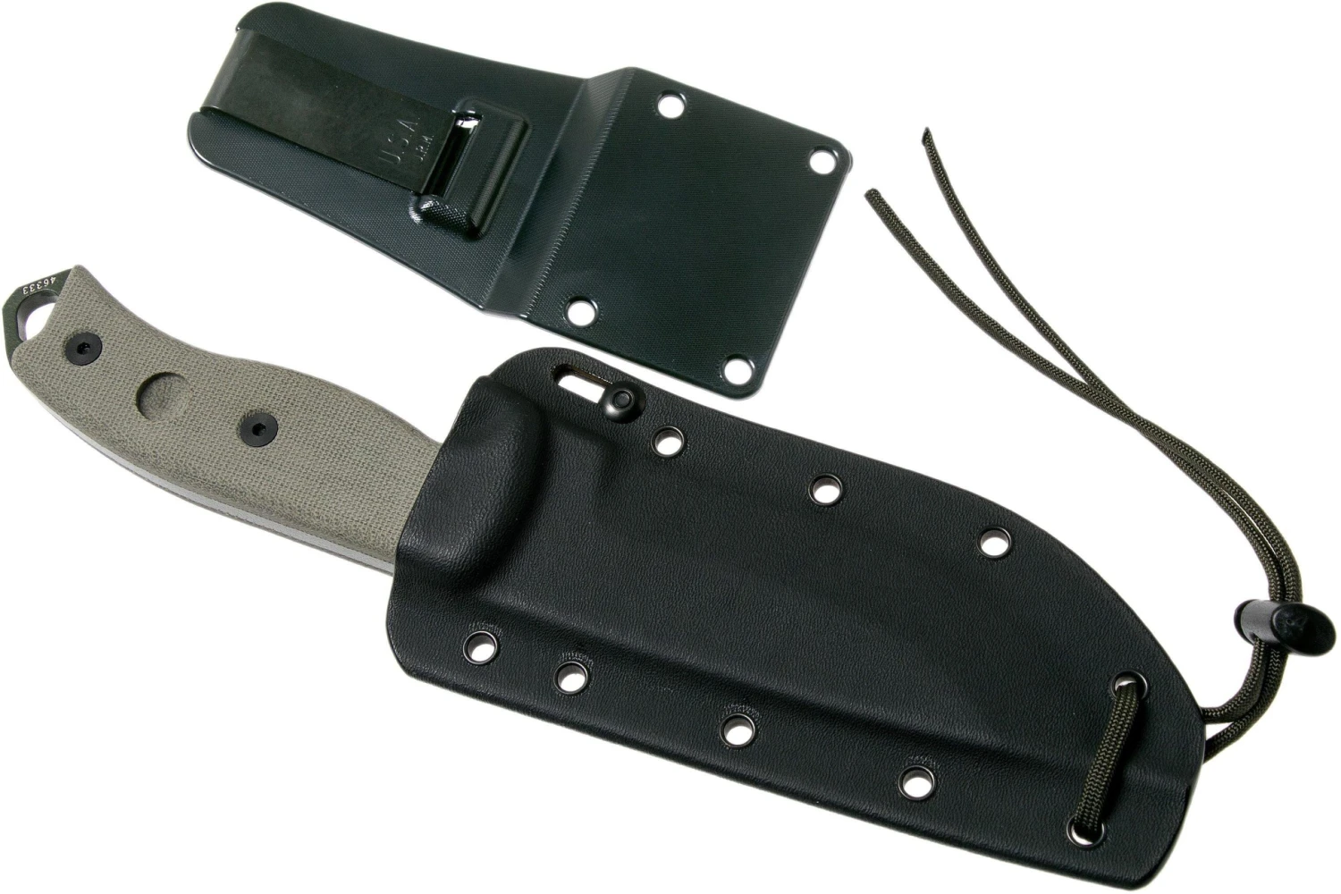 ESEE Model 5 OD Blade, Desert Tan Handle 5P-OD Con Funda Kydex + Clip De Cinturón 10 ESEE Model 5 OD Blade, Desert Tan Handle 5P-OD Con Funda Kydex + Clip De Cinturón - Imagen 8