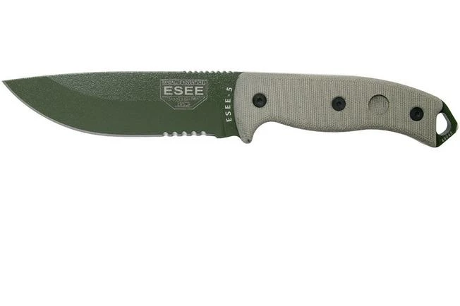 ESEE Model 5 Serrated OD-green Blade 5S-OD Con Funda Kydex + Clip De Cinturón 3 ESEE Model 5 Serrated OD-green Blade 5S-OD Con Funda Kydex + Clip De Cinturón