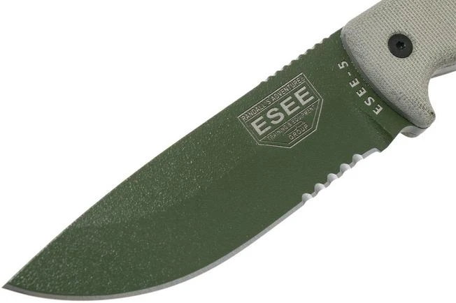 ESEE Model 5 Serrated OD-green Blade 5S-OD Con Funda Kydex + Clip De Cinturón 5 ESEE Model 5 Serrated OD-green Blade 5S-OD Con Funda Kydex + Clip De Cinturón - Imagen 3