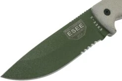 ESEE Model 5 Serrated OD-green Blade 5S-OD Con Funda Kydex + Clip De Cinturón -Knives And Tools Comercio EE ESEE 5S OD 03 esee knives v201901