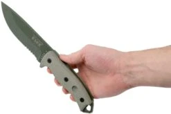 ESEE Model 5 Serrated OD-green Blade 5S-OD Con Funda Kydex + Clip De Cinturón -Knives And Tools Comercio EE ESEE 5S OD 06 esee knives v201901