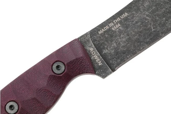 ESEE JG5, ESEE-JG5-LM, 1095 Stone Washed Black Oxide, Burgundy Linen Micarta, Cuchillo De Exterior, Diseño De James Gibson 7 ESEE JG5, ESEE-JG5-LM, 1095 Stone Washed Black Oxide, Burgundy Linen Micarta, Cuchillo De Exterior, Diseño De James Gibson - Imagen 5