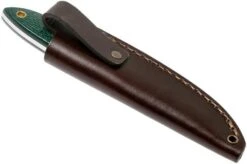 Brisa Bobtail 80 Green Micarta Handle, 12C27, Funda De Cuero 9958 -Knives And Tools Comercio ENZ 9958 08 enzo knives