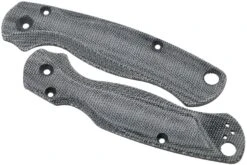 Flytanium Spyderco Paramilitary 2 Lotus Scales, Black Canvas Micarta