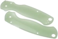 Flytanium Spyderco Paramilitary 2 Lotus Scales, Natural Jade G10 -Knives And Tools Comercio FLY 816 02 flytanium