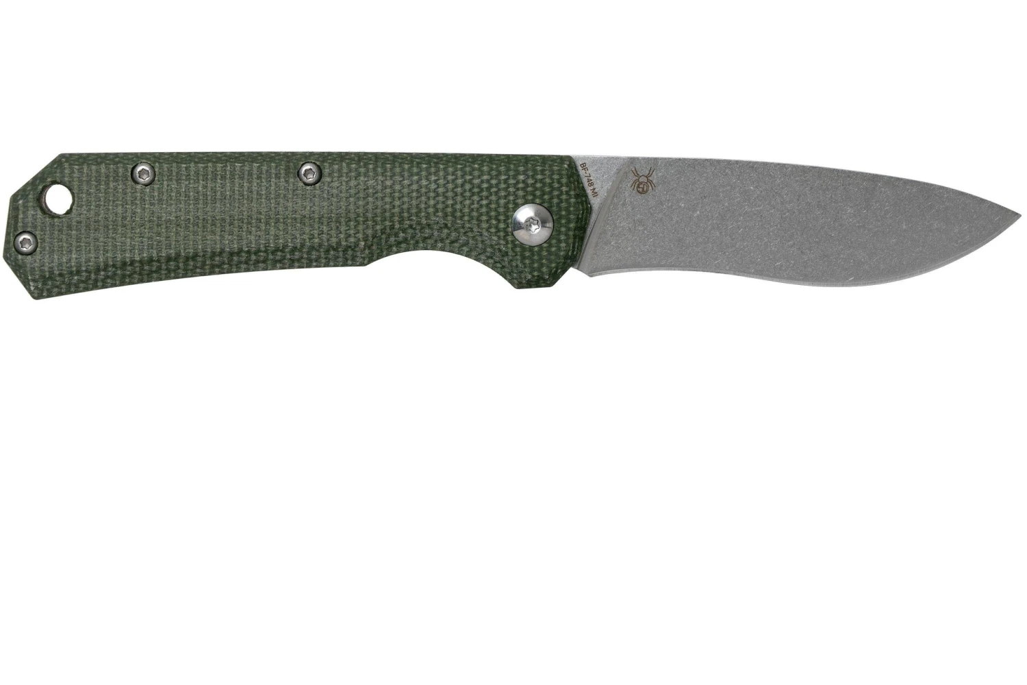 Fox Black Fox Ciol Folding Knife BF-748MI Green Micarta Navaja, Denis Simonutti Design 4 Fox Black Fox Ciol Folding Knife BF-748MI Green Micarta Navaja, Denis Simonutti Design - Imagen 2