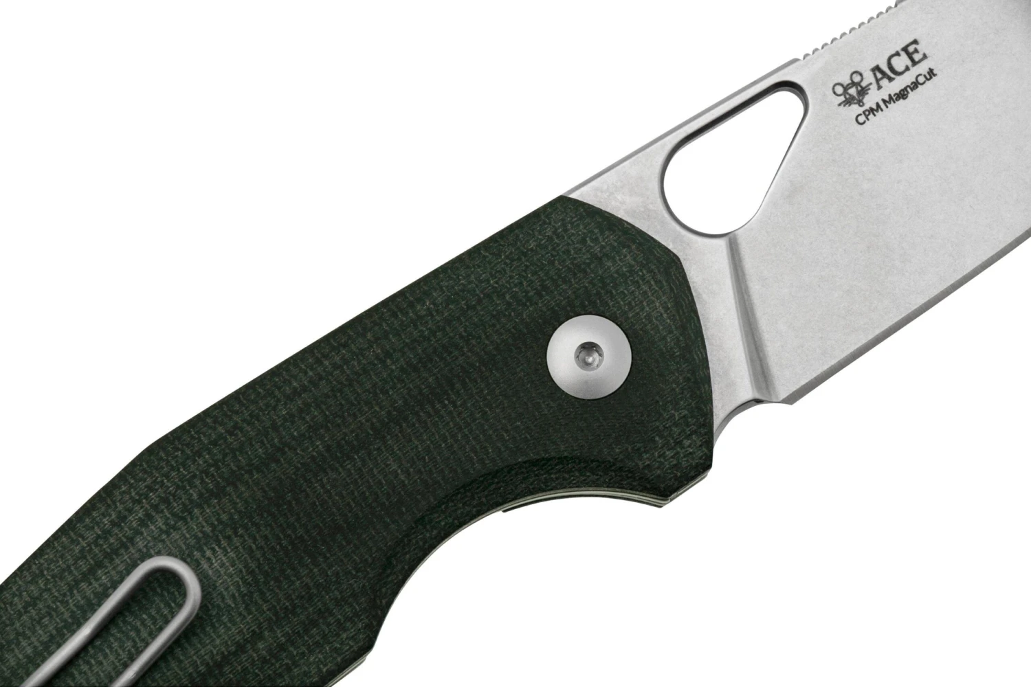 GiantMouse ACE Nimbus V3 Double Black Canvas Micarta, Tumbled Magnacut, Navaja 7 GiantMouse ACE Nimbus V3 Double Black Canvas Micarta, Tumbled Magnacut, Navaja - Imagen 5