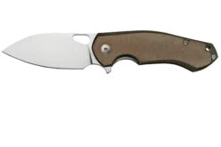GiantMouse ACE Biblio Bronze Natural Micarta Navaja, Diseño Ansø En Voxnaes