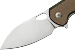 GiantMouse ACE Biblio Bronze Natural Micarta Navaja, Diseño Ansø En Voxnaes -Knives And Tools Comercio GMBIBLIO BRZ NAT IN 03 giantmouse
