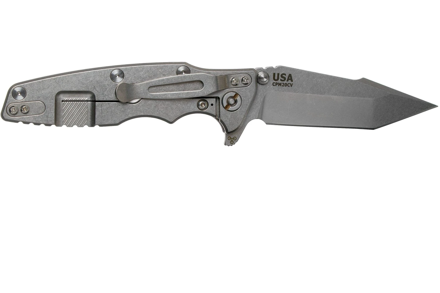 Rick Hinderer Eklipse 3.5” Harpoon Tanto, CPM 20CV, Stonewashed, Black G10 Navaja 4 Rick Hinderer Eklipse 3.5” Harpoon Tanto, CPM 20CV, Stonewashed, Black G10 Navaja - Imagen 2