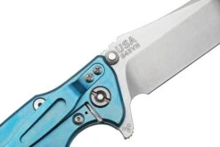 Rick Hinderer Eklipse 3.5” Spearpoint S45VN, Stonewash Blue, Blue Black G10, Navaja -Knives And Tools Comercio HRK EK 35 SP BL BB 05 rickhinderer