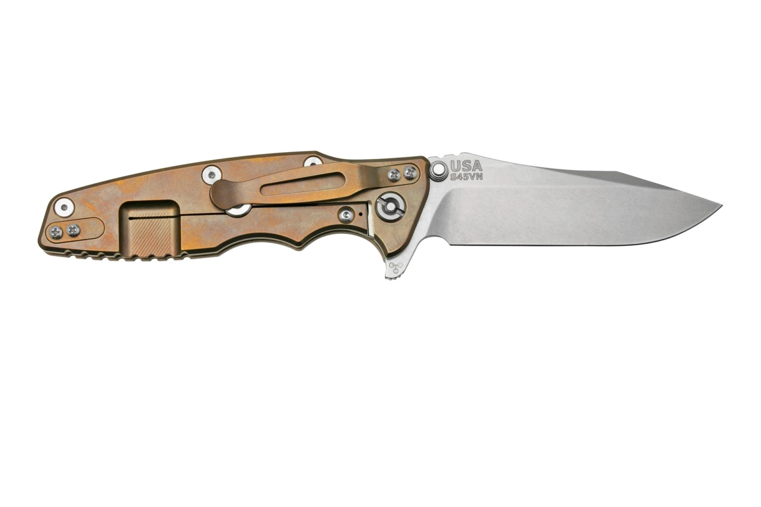 Rick Hinderer Eklipse 3.5” Spearpoint S45VN, Stonewash Bronze, Earth Brown G10, Navaja 4 Rick Hinderer Eklipse 3.5” Spearpoint S45VN, Stonewash Bronze, Earth Brown G10, Navaja - Imagen 2