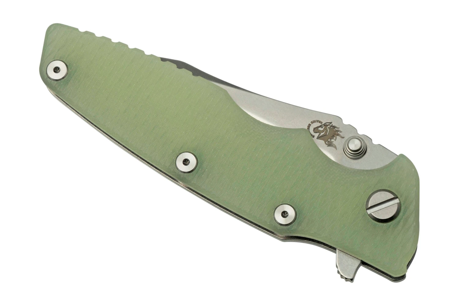 Rick Hinderer Eklipse 3.5” Spearpoint S45VN, Stonewash, Translucent Green G10, Navaja 8 Rick Hinderer Eklipse 3.5” Spearpoint S45VN, Stonewash, Translucent Green G10, Navaja - Imagen 6