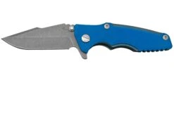 Rick Hinderer Eklipse 3.0" 20CV Harpoon Spanto Battle Blue/Blue G10, Navaja