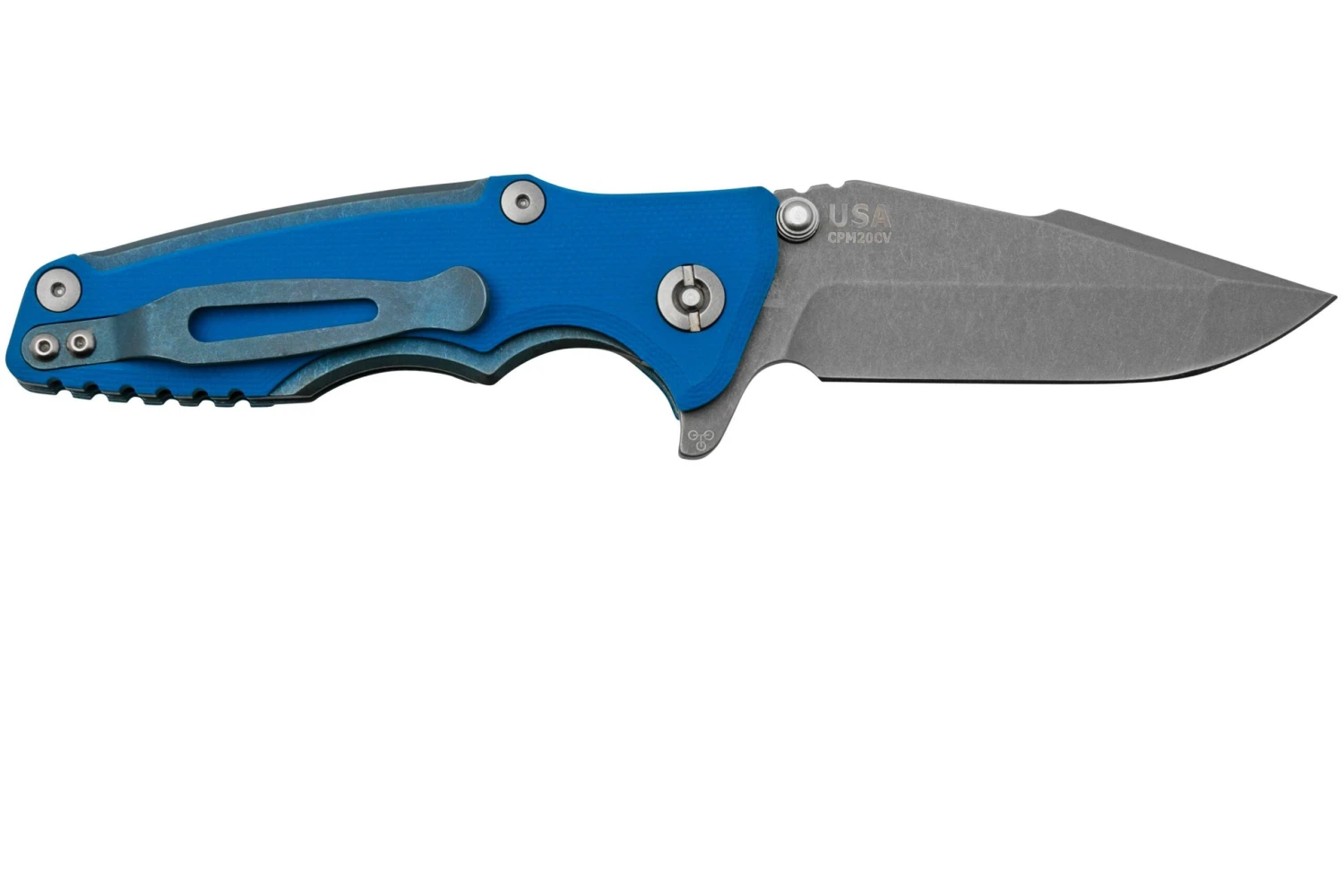 Rick Hinderer Eklipse 3.0" 20CV Harpoon Spanto Battle Blue/Blue G10, Navaja 4 Rick Hinderer Eklipse 3.0" 20CV Harpoon Spanto Battle Blue/Blue G10, Navaja - Imagen 2