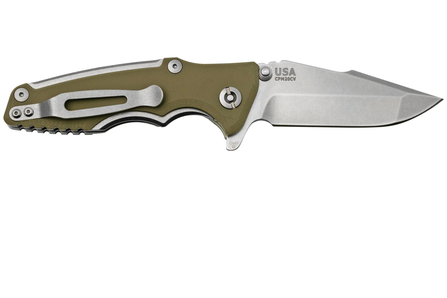 Rick Hinderer Eklipse 3.0" 20CV Harpoon Spanto Stonewash OD Green, Navaja 4 Rick Hinderer Eklipse 3.0" 20CV Harpoon Spanto Stonewash OD Green, Navaja - Imagen 2