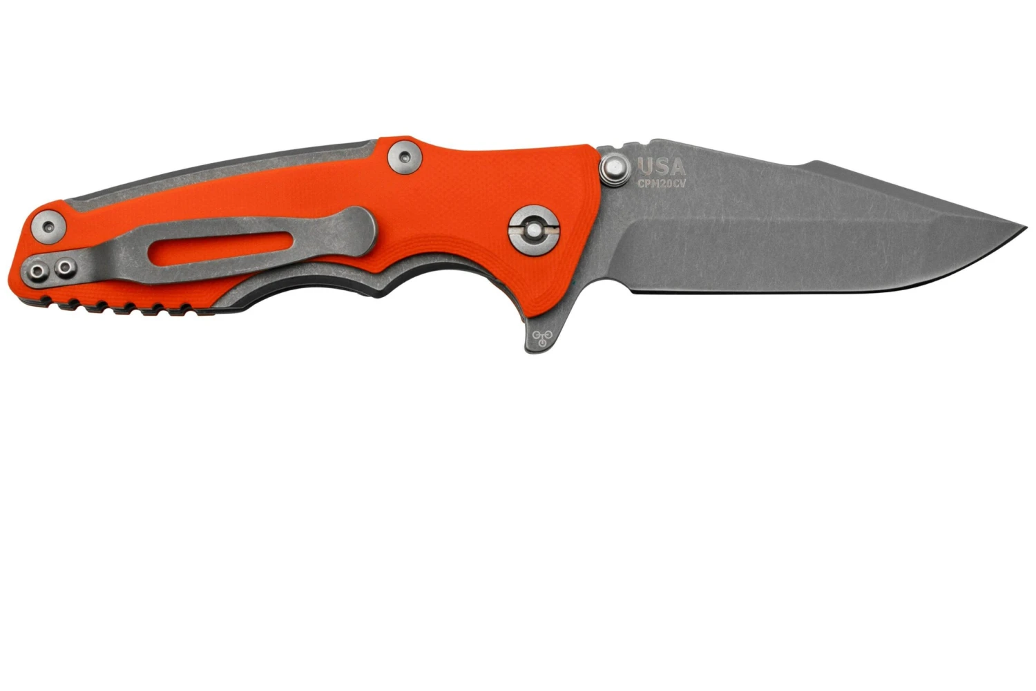 Rick Hinderer Eklipse 3.0" 20CV Harpoon Spanto Working Finish Orange, Navaja 4 Rick Hinderer Eklipse 3.0" 20CV Harpoon Spanto Working Finish Orange, Navaja - Imagen 2