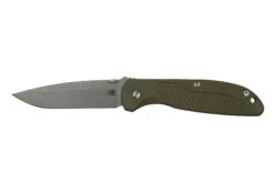 Rick Hinderer FireTac Spanto Acid Stonewash, Working Finish OD Green G10, Navaja