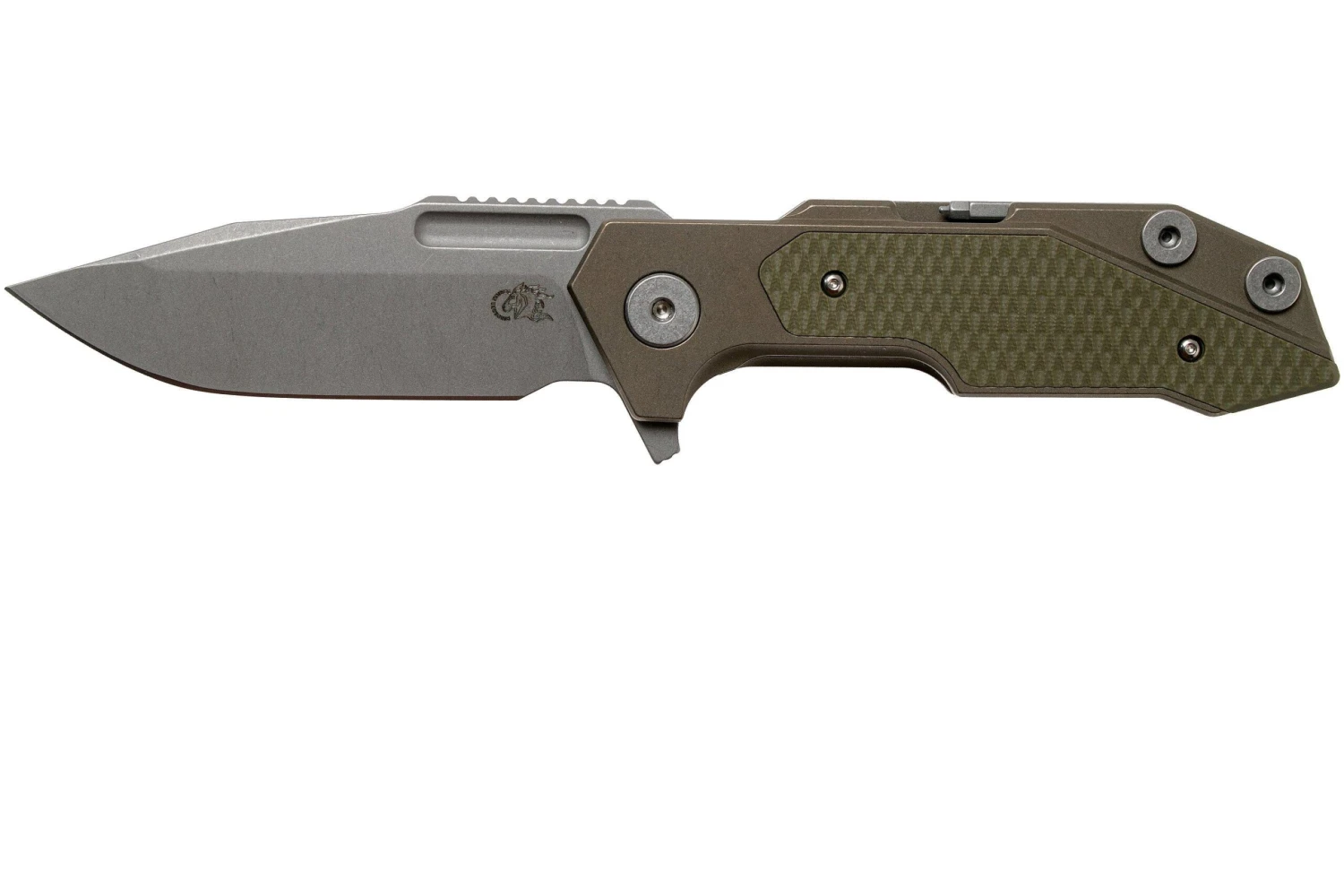 Rick Hinderer Fulltrack Spanto S35VN Working Finish, Battle Bronze, OD Green G10 Navaja 3 Rick Hinderer Fulltrack Spanto S35VN Working Finish, Battle Bronze, OD Green G10 Navaja