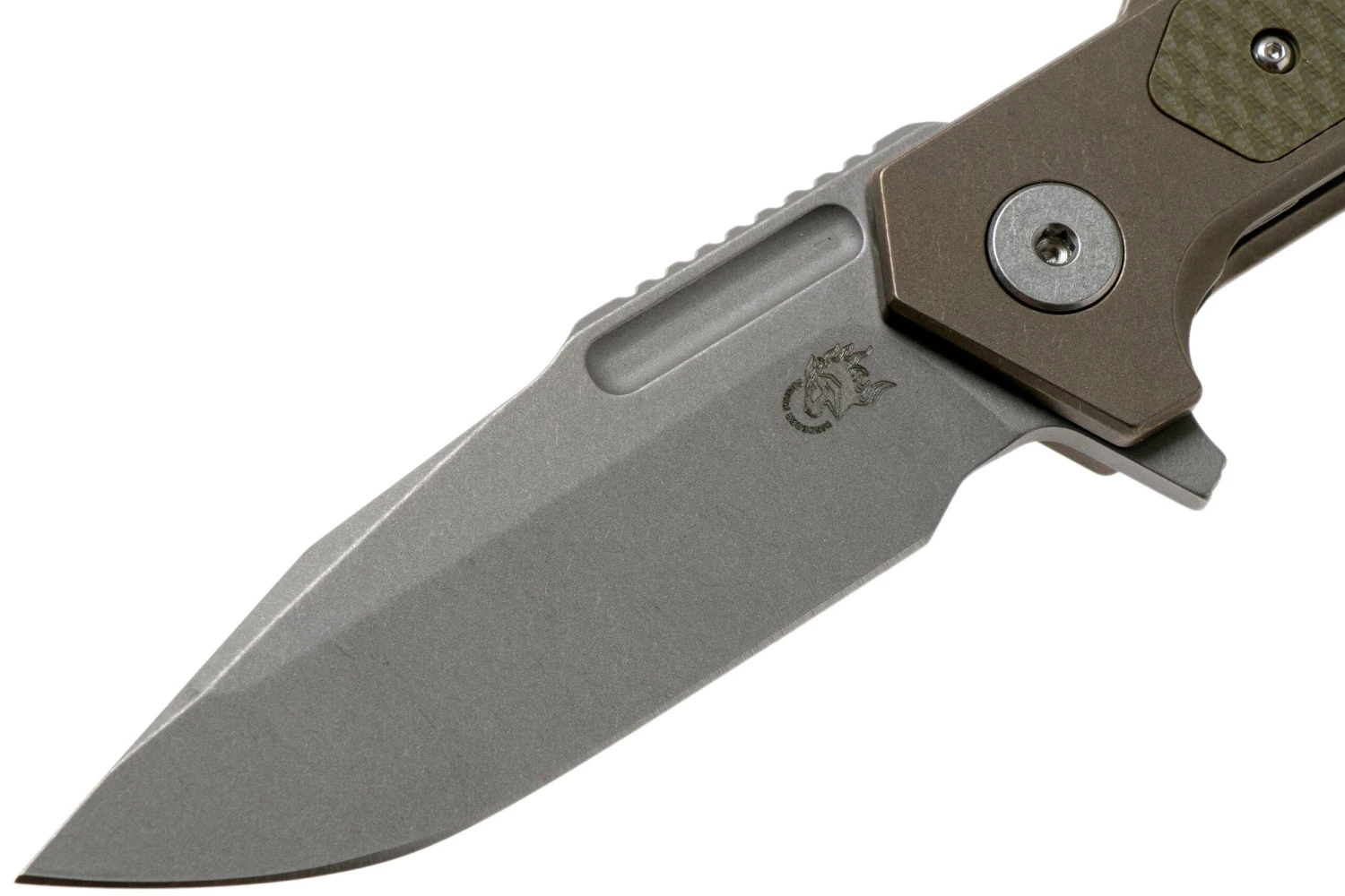 Rick Hinderer Fulltrack Spanto S35VN Working Finish, Battle Bronze, OD Green G10 Navaja 5 Rick Hinderer Fulltrack Spanto S35VN Working Finish, Battle Bronze, OD Green G10 Navaja - Imagen 3