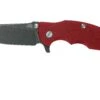 Rick Hinderer Jurassic Slicer Battle Black, Red G10 CPM 20CV Navaja