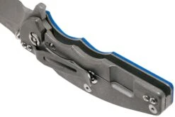 Rick Hinderer Jurassic Slicer Working Finish Blue G10 CPM 20CV Navaja -Knives And Tools Comercio HRK JU SL WF BL 05 rick hinderer knives