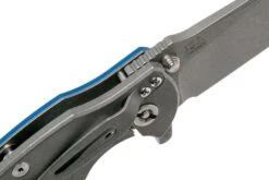 Rick Hinderer Jurassic Slicer Working Finish Blue G10 CPM 20CV Navaja -Knives And Tools Comercio HRK JU SL WF BL 06 rick hinderer knives