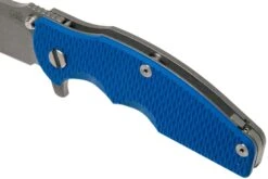 Rick Hinderer Jurassic Slicer Working Finish Blue G10 CPM 20CV Navaja -Knives And Tools Comercio HRK JU SL WF BL 07 rick hinderer knives
