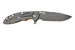 Rick Hinderer Jurassic Spearpoint 20CV Battle Black, Orange G10 Navaja -Knives And Tools Comercio HRK JU SP BBL OR 02 rickhinderer