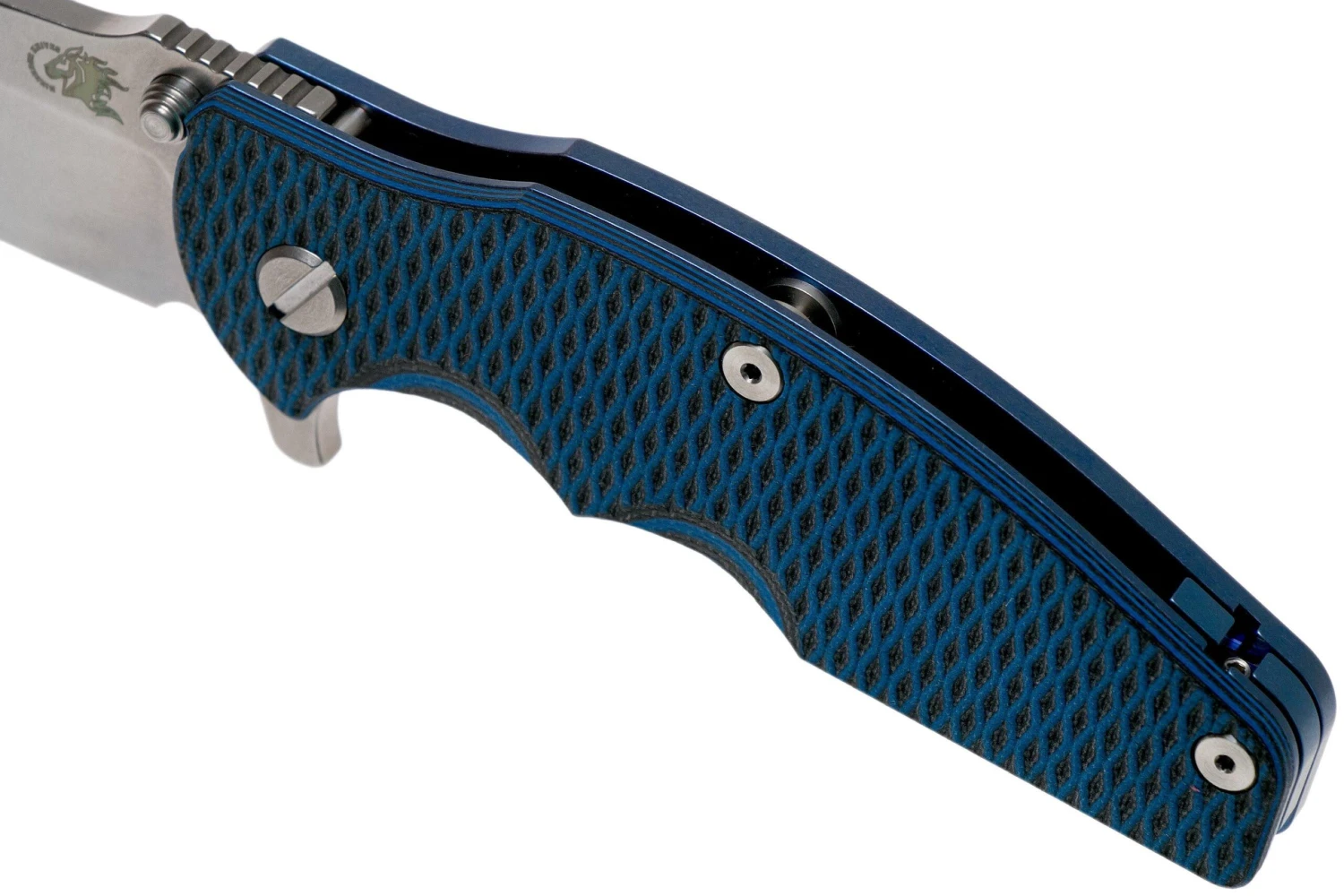 Rick Hinderer Jurassic Spearpoint 20CV Stonewash Blue, Blue-Black G10 Navaja 9 Rick Hinderer Jurassic Spearpoint 20CV Stonewash Blue, Blue-Black G10 Navaja - Imagen 7