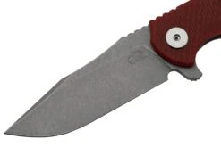 Rick Hinderer Project X, MagnaCut Clip Point, Working Finish, Red G10 Navaja -Knives And Tools Comercio HRK PJX MC CP WFR 03 rickhinderer