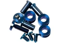 Rick Hinderer Complete Stonewash Blue Titanium Hardware Set, XM18 3,5”