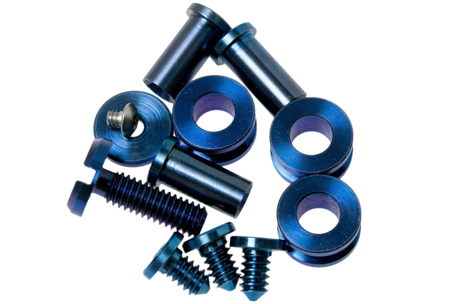 Rick Hinderer Complete Stonewash Blue Titanium Hardware Set, XM18 3,5” 3 Rick Hinderer Complete Stonewash Blue Titanium Hardware Set, XM18 3,5”