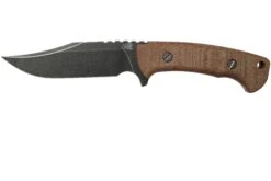 Rick Hinderer Ranch Bowie Natural Canvas Micarta, Battle Black, Cuchillo Bowie