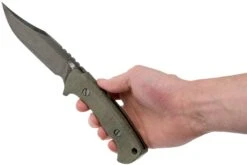 Rick Hinderer Ranch Bowie Green Canvas Micarta, DLC Stonewashed, Cuchillo Bowie -Knives And Tools Comercio HRK TRB DLC GM 06 rick hinderer knives