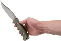 Rick Hinderer Ranch Bowie Green Canvas Micarta, Stonewashed, Cuchillo Bowie -Knives And Tools Comercio HRK TRB SW GM 06 rick hinderer knives